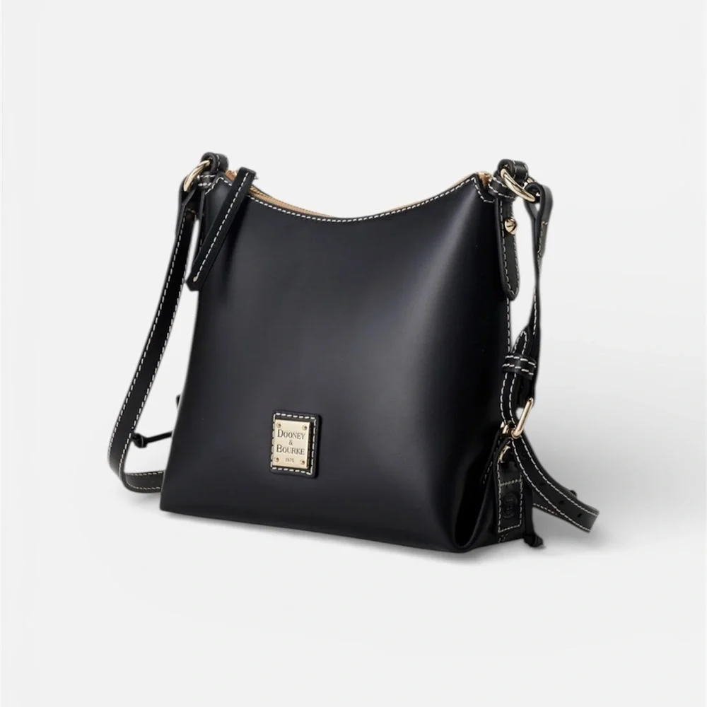 Dooney & Bourke Black Leather Shoulder Bag - Picture 2 of 4